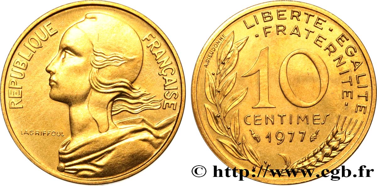 10 centimes Marianne 1977 Pessac F.144/17 MS 