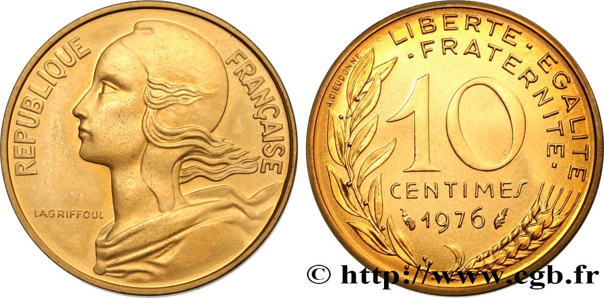 10 centimes Marianne 1976 Pessac F.144/16 MS 