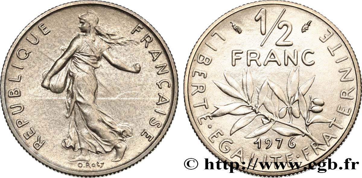 1/2 franc Semeuse 1976 Pessac F.198/15 FDC 