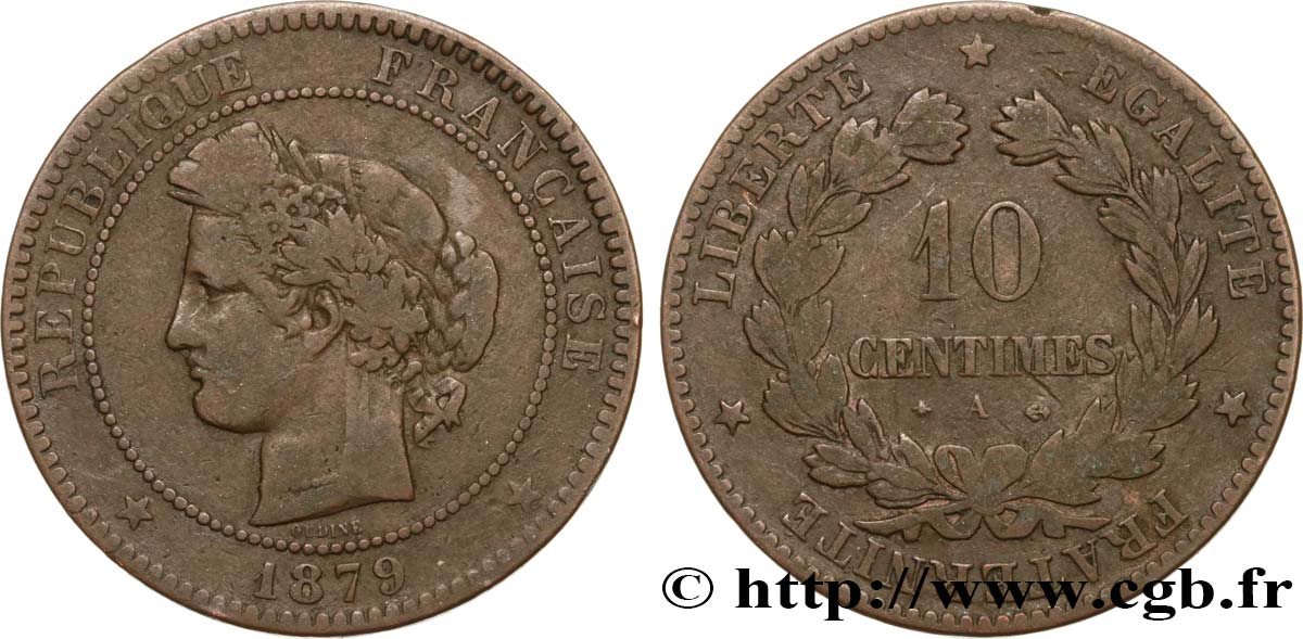 10 centimes Cérès 1879 Paris F.135/22 MB15 