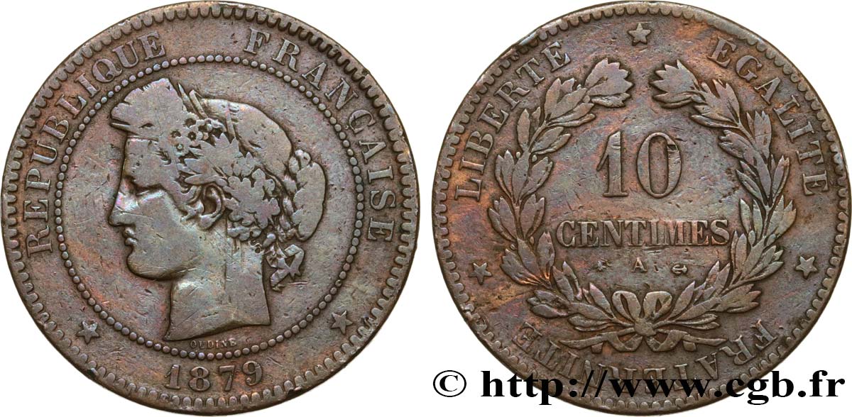 10 centimes Cérès 1879 Paris F.135/22 S15 