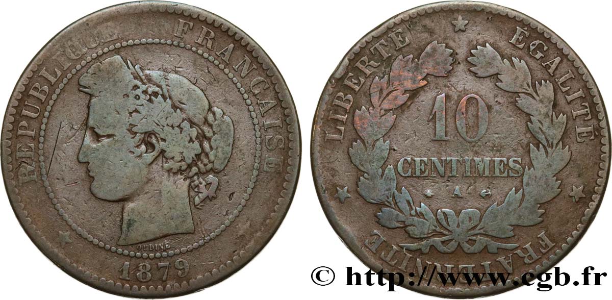 10 centimes Cérès 1879 Paris F.135/22 B10 