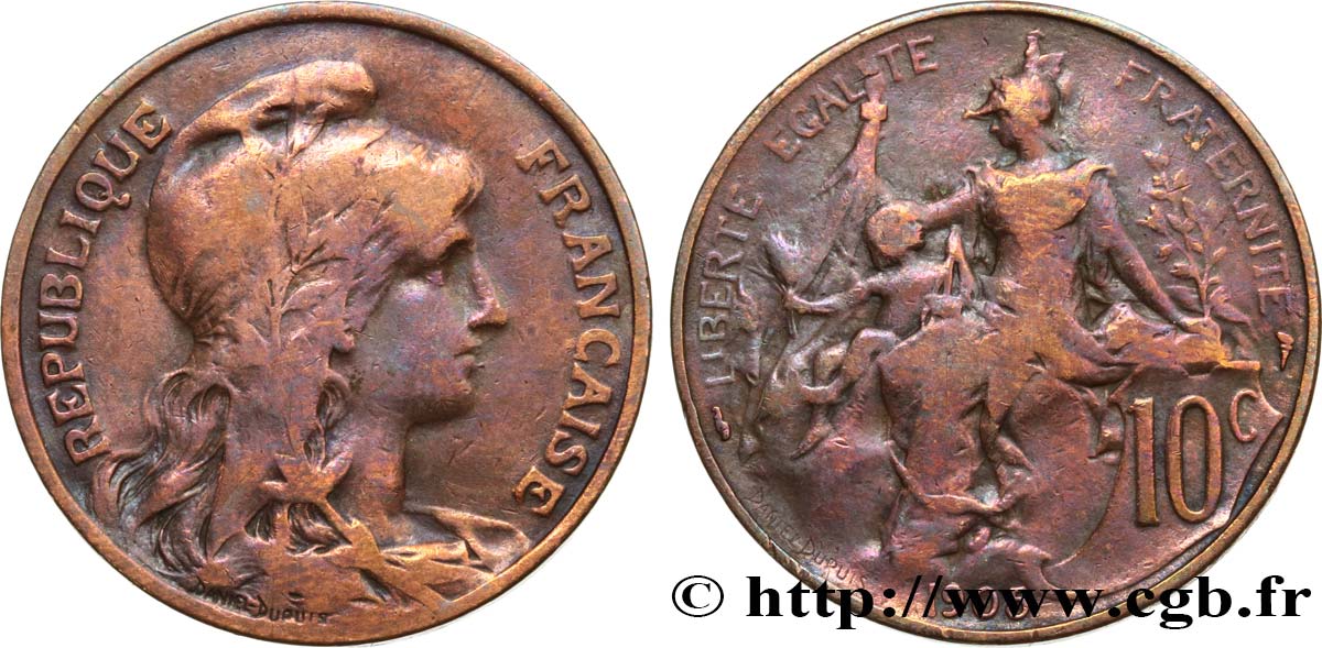 10 centimes Daniel-Dupuis 1905  F.136/14 RC+ 