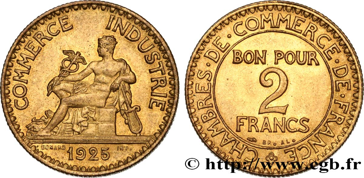 2 francs Chambres de Commerce 1925  F.267/7 SUP60 