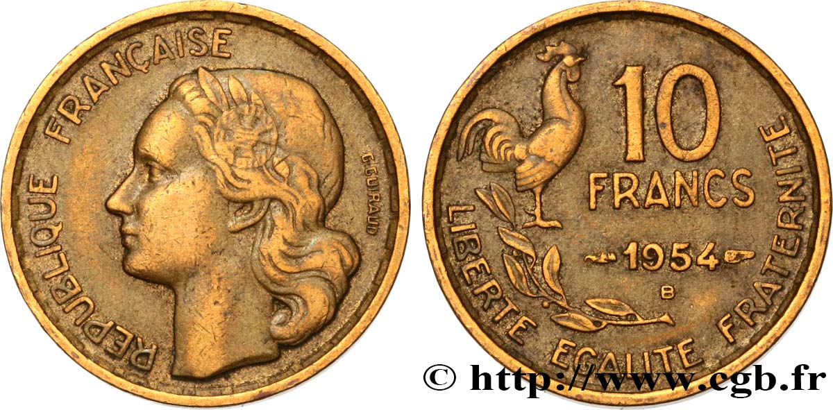 10 francs Guiraud 1954 Beaumont-Le-Roger F.363/11 BC25 
