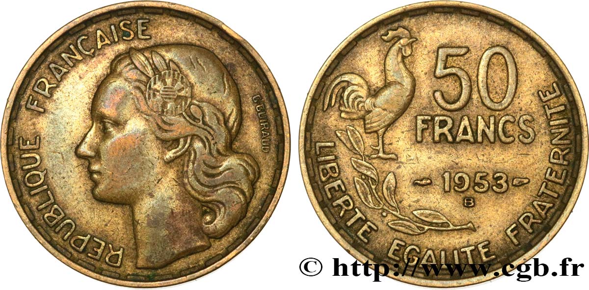 50 francs Guiraud 1953 Beaumont-le-Roger F.425/11 TB35 