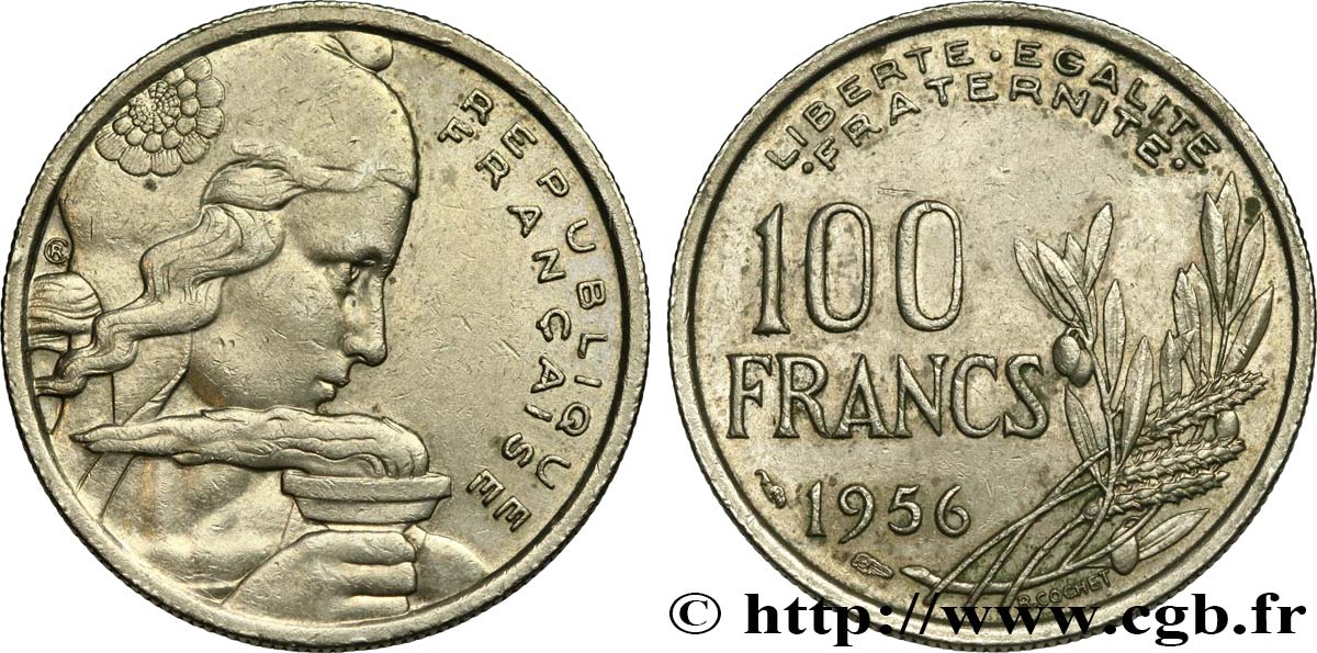100 francs Cochet 1956  F.450/8 TTB45 
