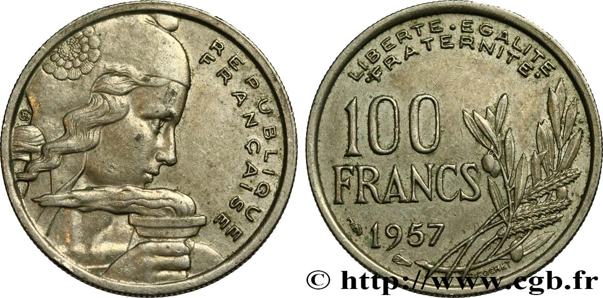 100 francs Cochet 1957  F.450/10 SS48 