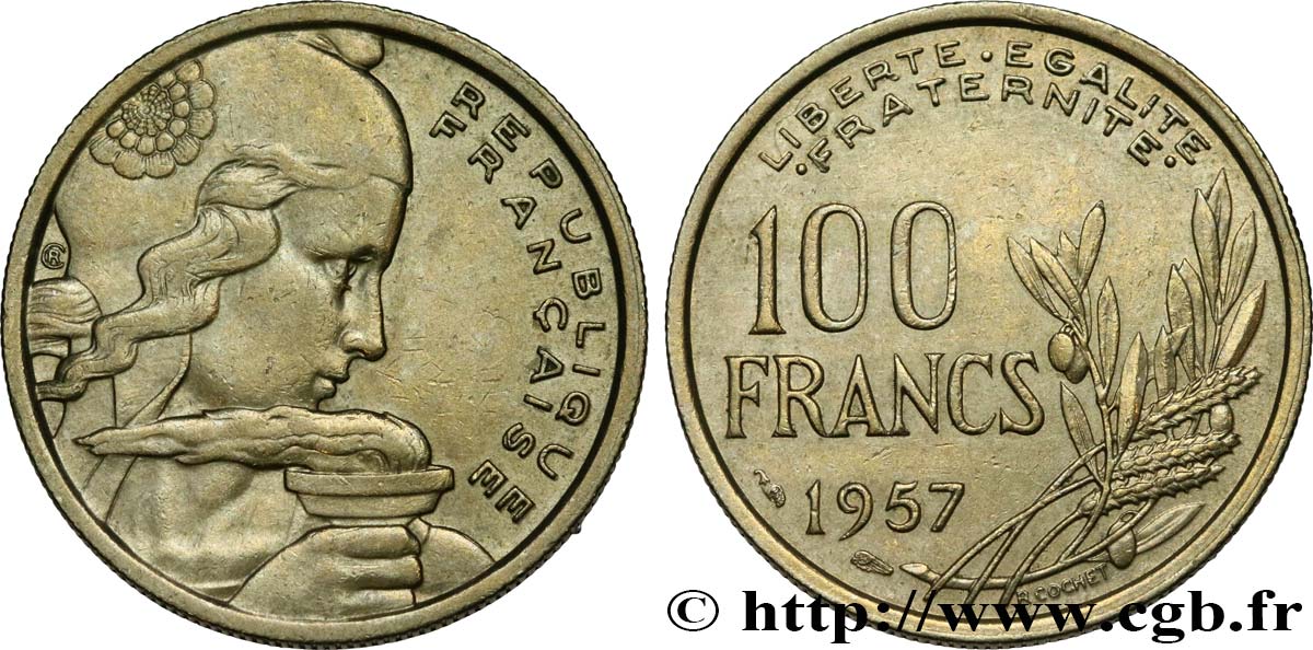 100 francs Cochet 1957  F.450/10 TTB45 
