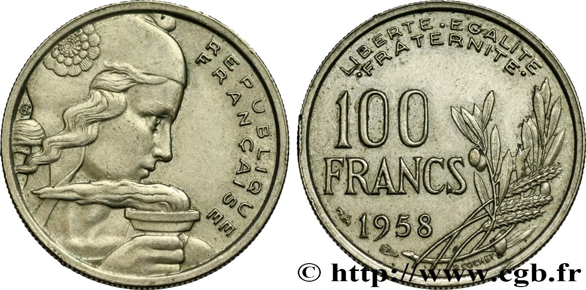 100 francs Cochet 1958  F.450/12 SS45 