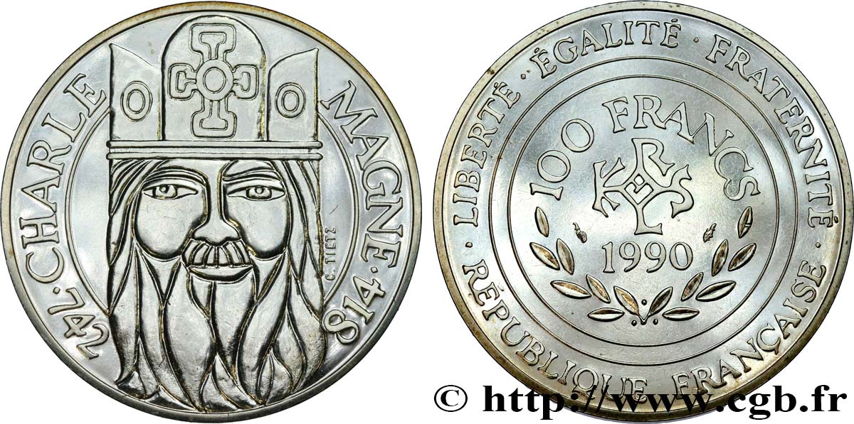 100 francs Charlemagne 1990  F.458/2 fST 