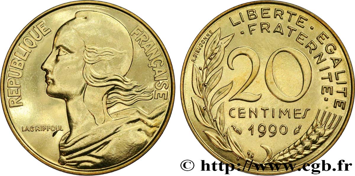 20 centimes Marianne 1990 Pessac F.156/30 SC 