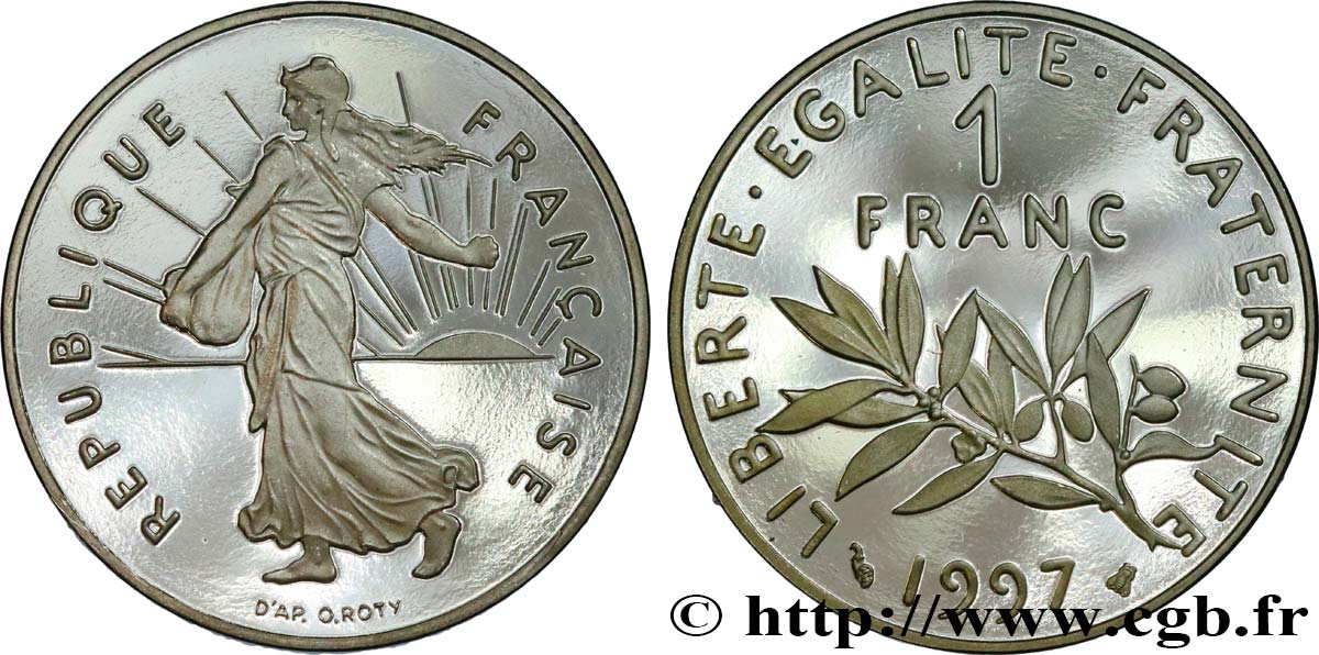 1 franc Semeuse, nickel, BE (Belle Épreuve) 1997 Pessac F.226/45 var. FDC 