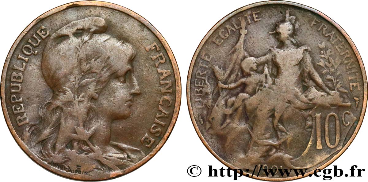 10 centimes Daniel-Dupuis 1901  F.136/10 TB15 