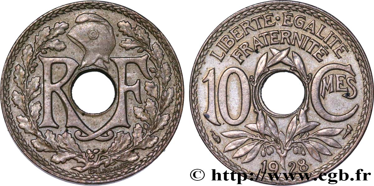 10 centimes Lindauer 1928  F.138/15 AU50 