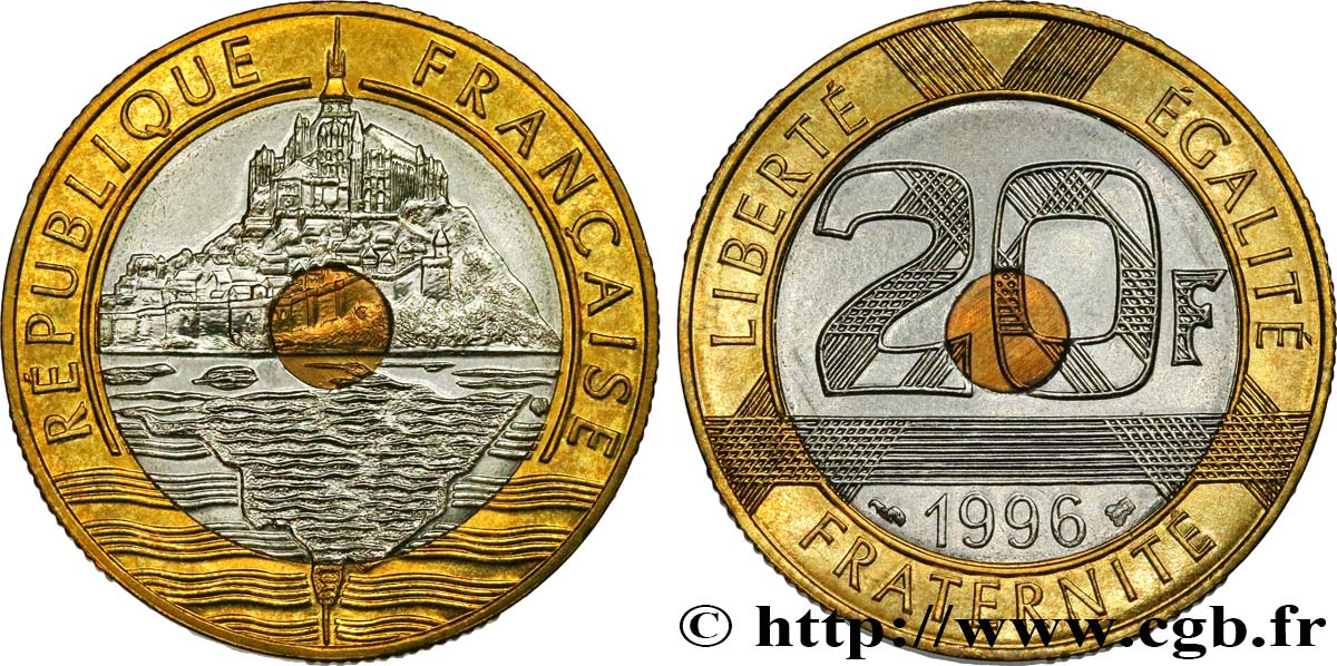20 francs Mont Saint-Michel (Brillant Universel) 1996 Pessac F.403/12 FDC 