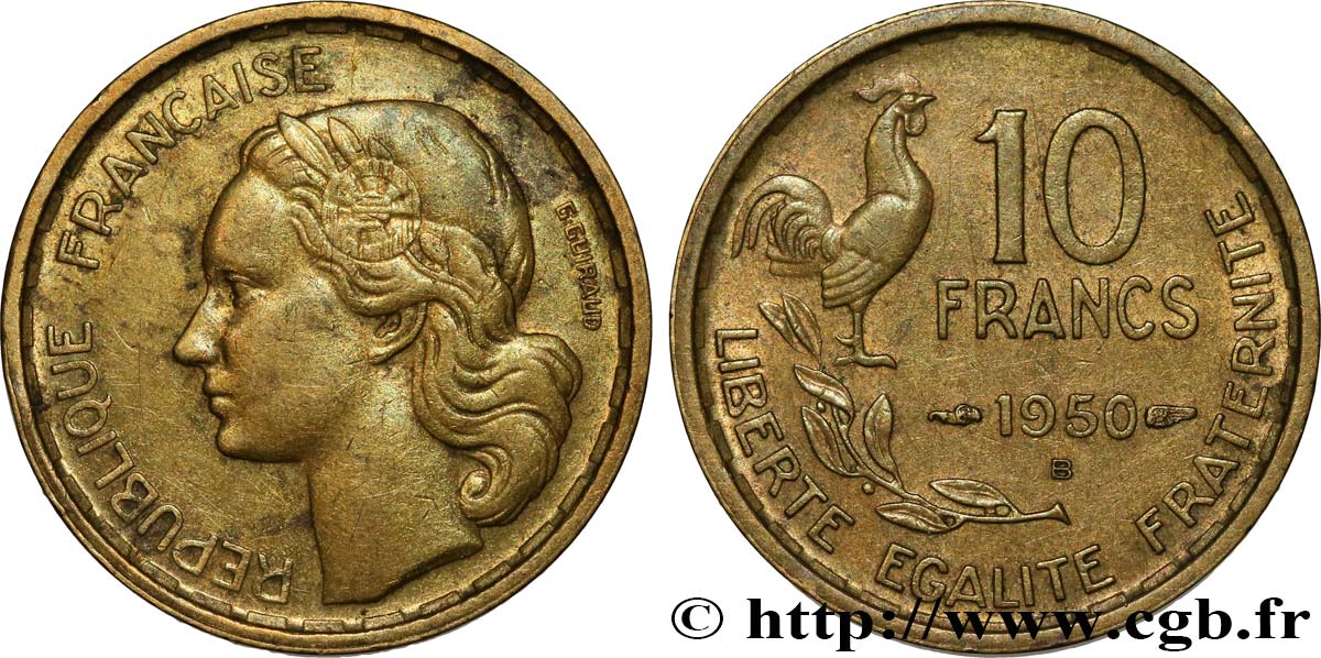 10 francs Guiraud 1950 Beaumont-Le-Roger F.363/3 BB48 