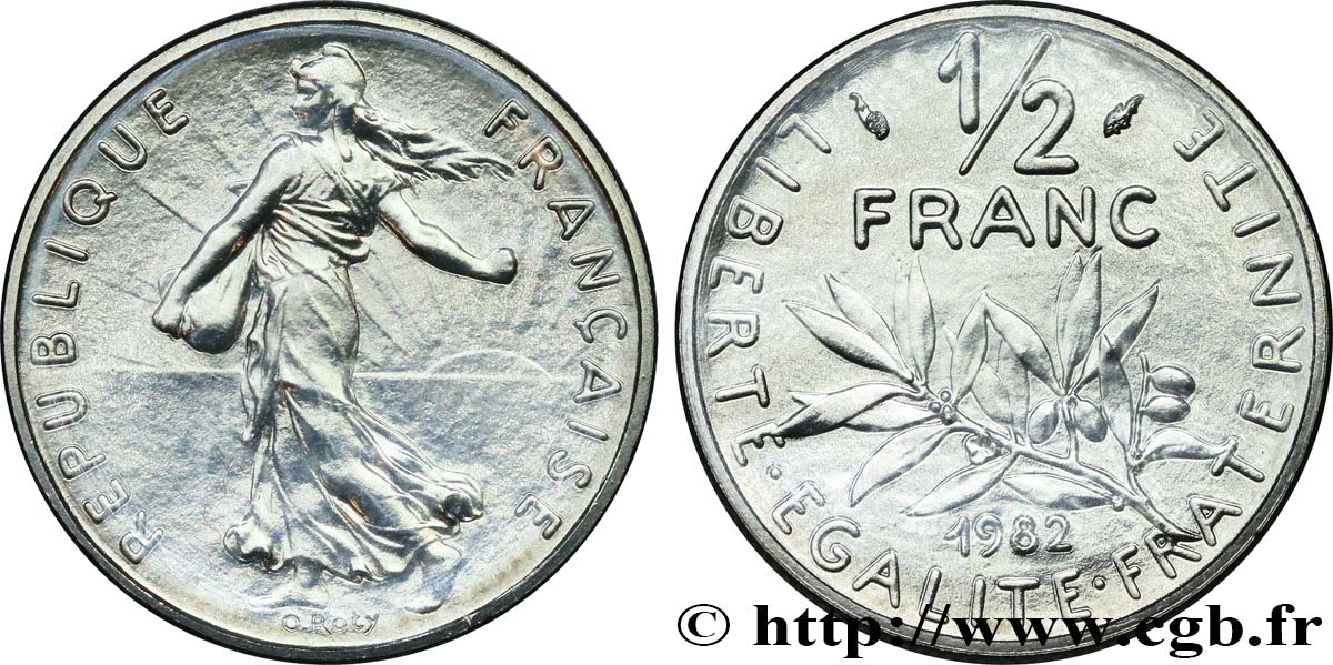 1/2 franc Semeuse 1982 Pessac F.198/21 FDC 