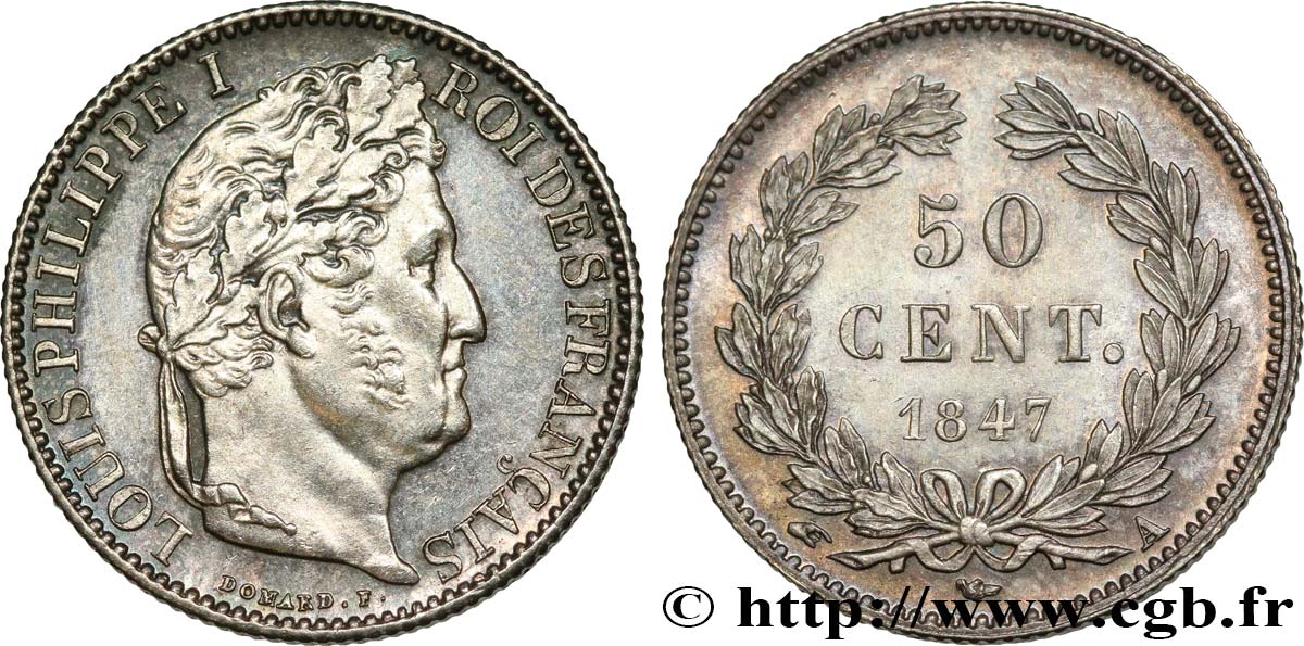 50 centimes Louis-Philippe 1847 Paris F.183/13 SC63 