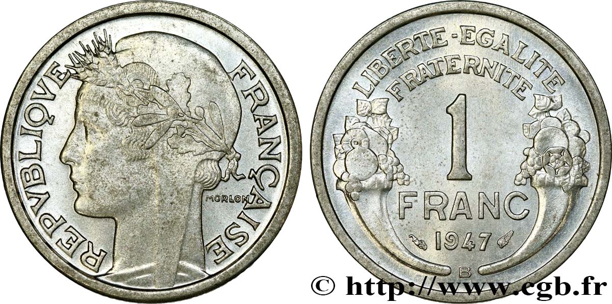 1 franc Morlon, légère 1947 Beaumont-Le-Roger F.221/12 SUP62 