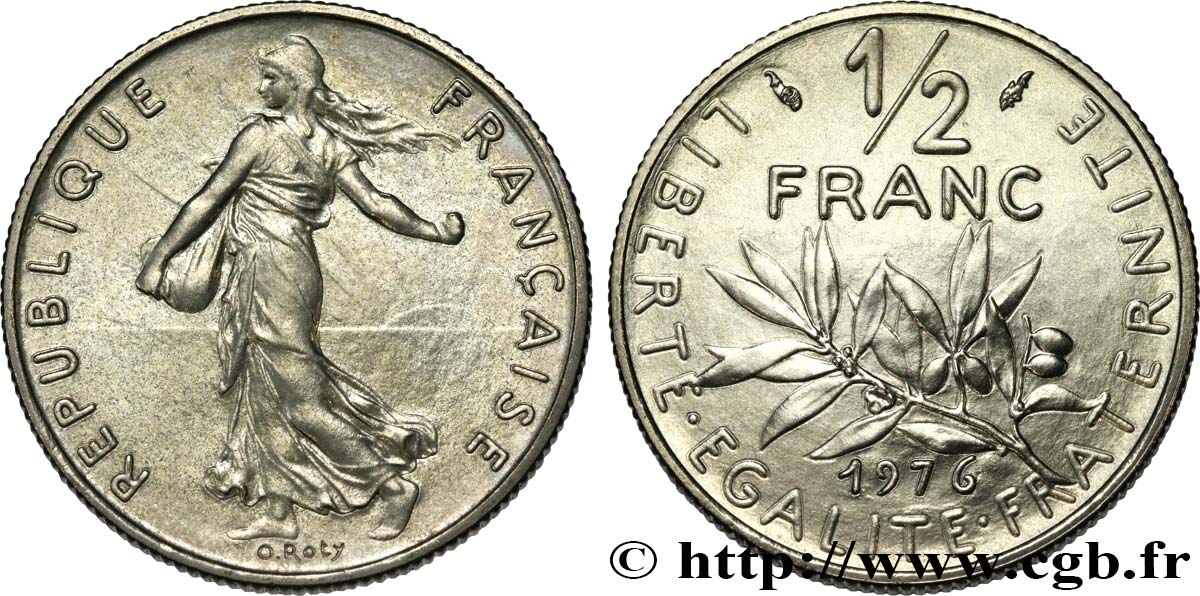 1/2 franc Semeuse 1976 Pessac F.198/15 FDC 