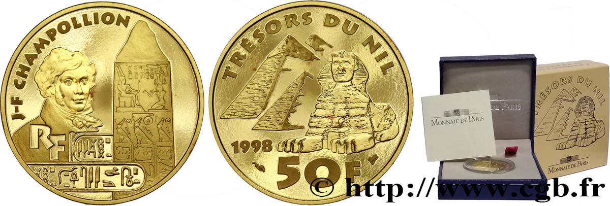 Belle Epreuve 50 Francs - Champollion 1998  F.1501 1 FDC 