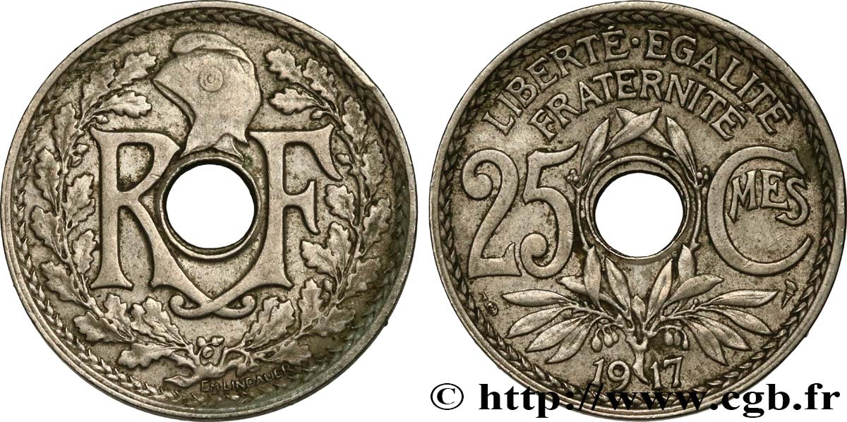 25 centimes Lindauer 1917  F.171/1 S30 