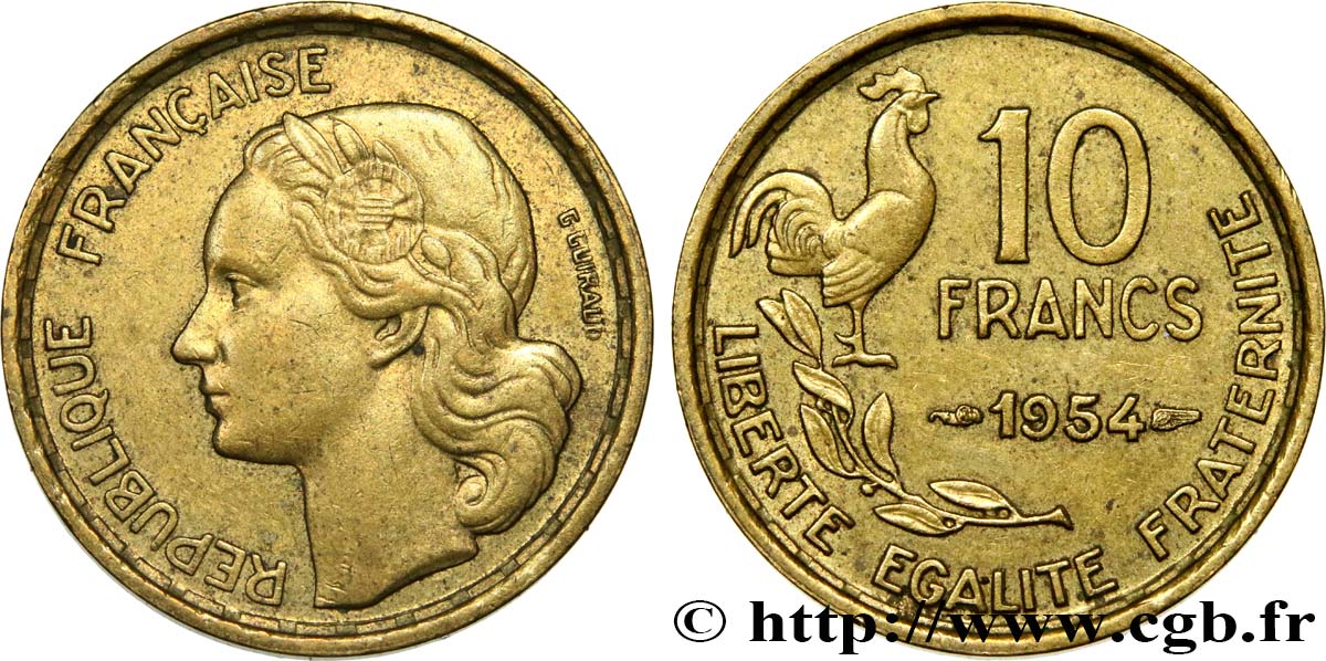 10 francs Guiraud 1954  F.363/10 MBC40 