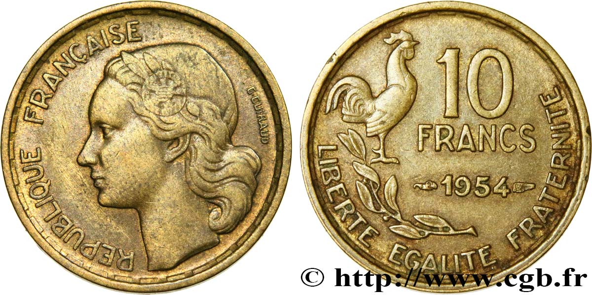 10 francs Guiraud 1954  F.363/10 S 