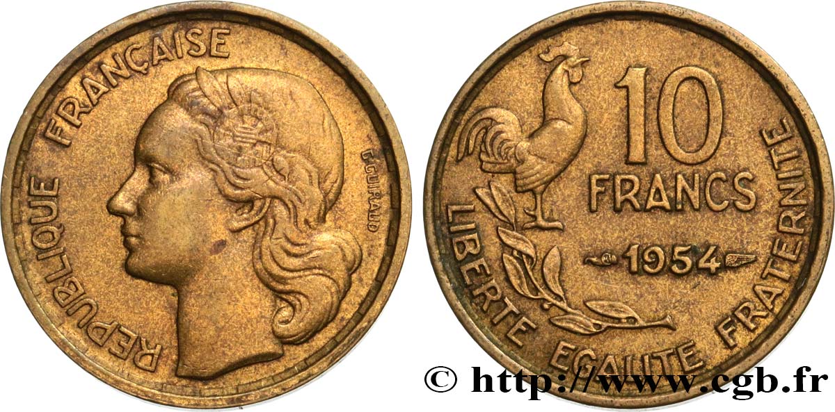10 francs Guiraud 1954  F.363/10 MBC45 
