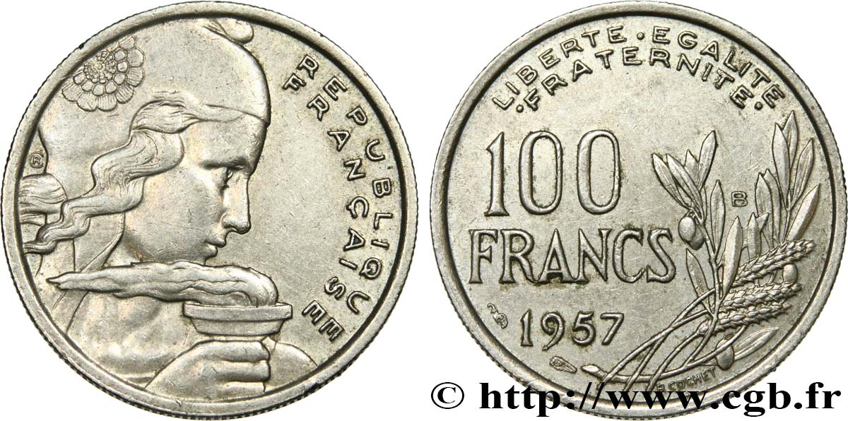 100 francs Cochet 1957 Beaumont-le-Roger F.450/11 BB48 