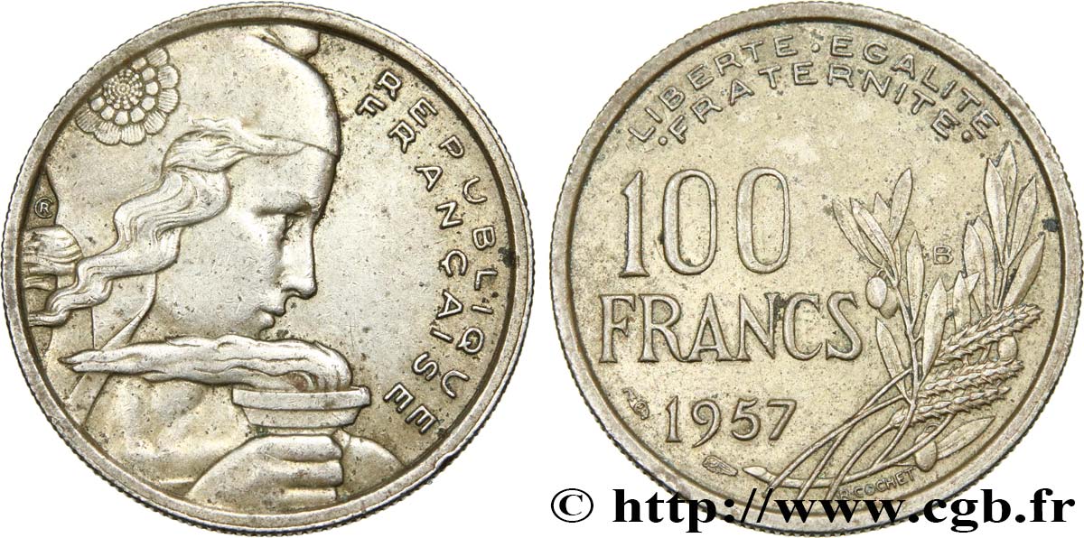 100 francs Cochet 1957 Beaumont-le-Roger F.450/11 BB40 