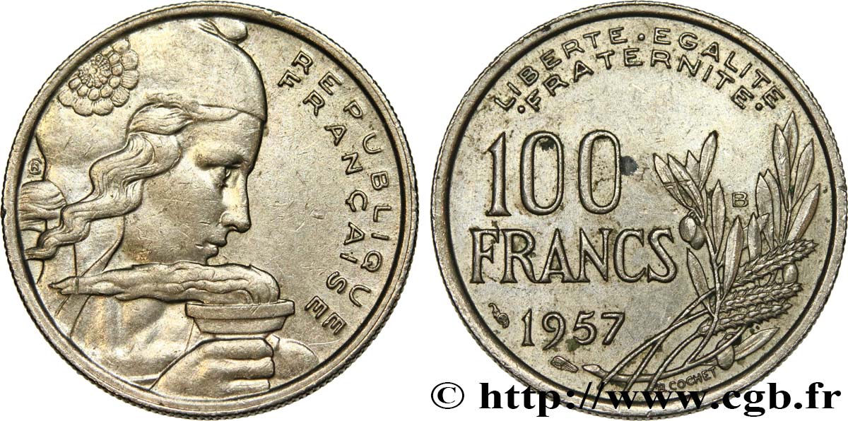 100 francs Cochet 1957 Beaumont-le-Roger F.450/11 XF45 