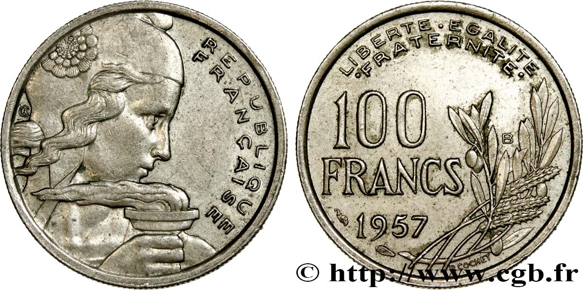 100 francs Cochet 1957 Beaumont-le-Roger F.450/11 XF45 