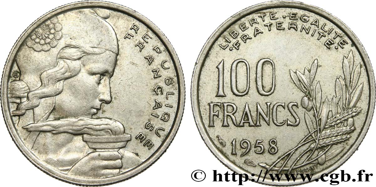 100 francs Cochet 1958  F.450/12 TTB45 