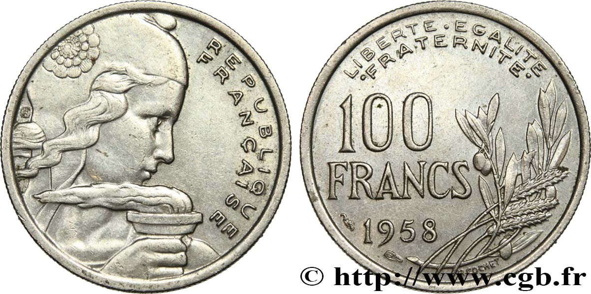 100 francs Cochet 1958  F.450/12 TTB48 
