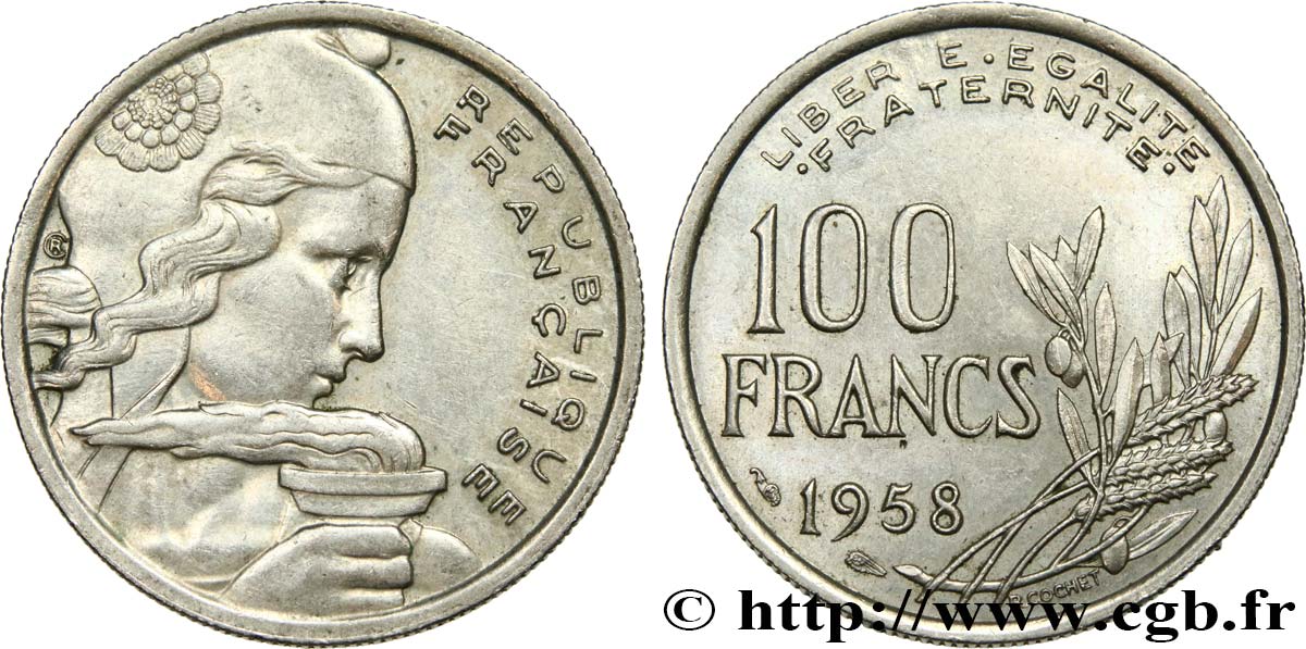100 francs Cochet 1958  F.450/12 BB50 