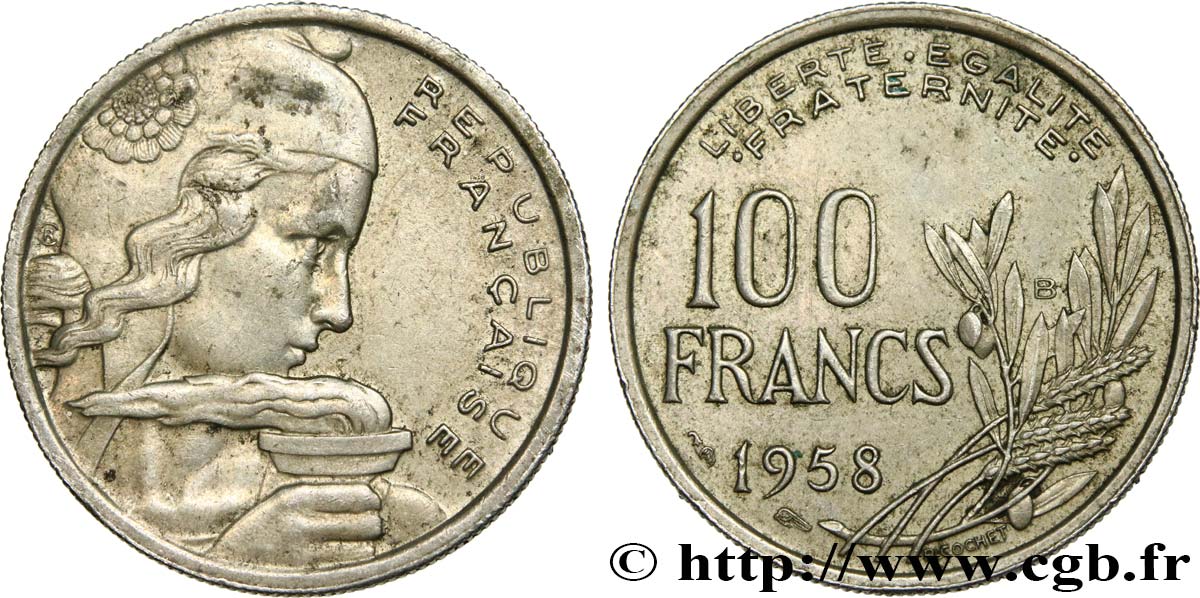 100 francs Cochet 1958 Beaumont-le-Roger F.450/14 SS45 