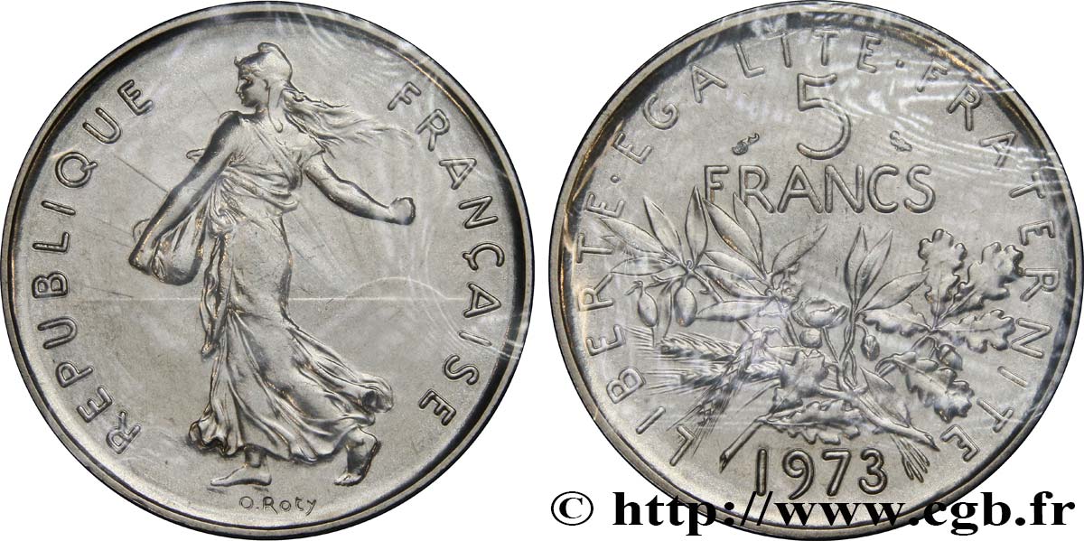 5 francs Semeuse, nickel 1973 Pessac F.341/5 FDC 