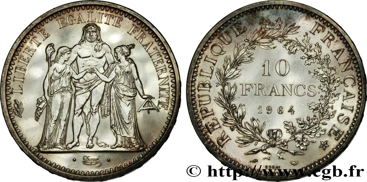 Essai de 10 francs Hercule 1964 Paris F.364/2 EBC+ 