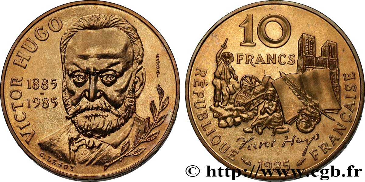 Essai de 10 francs Victor Hugo 1985 Pessac F.370/1 ST 