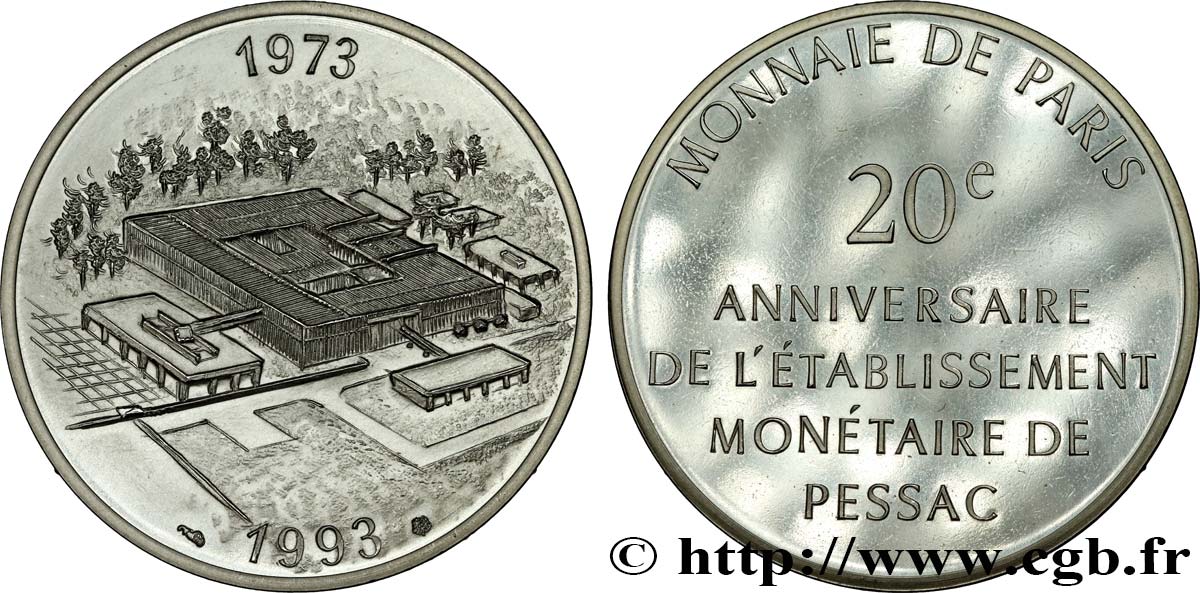 Module de 100 francs - 20e anniversaire de l’établissement monétaire de Pessac 1993 Paris GEM.243 1 FDC 