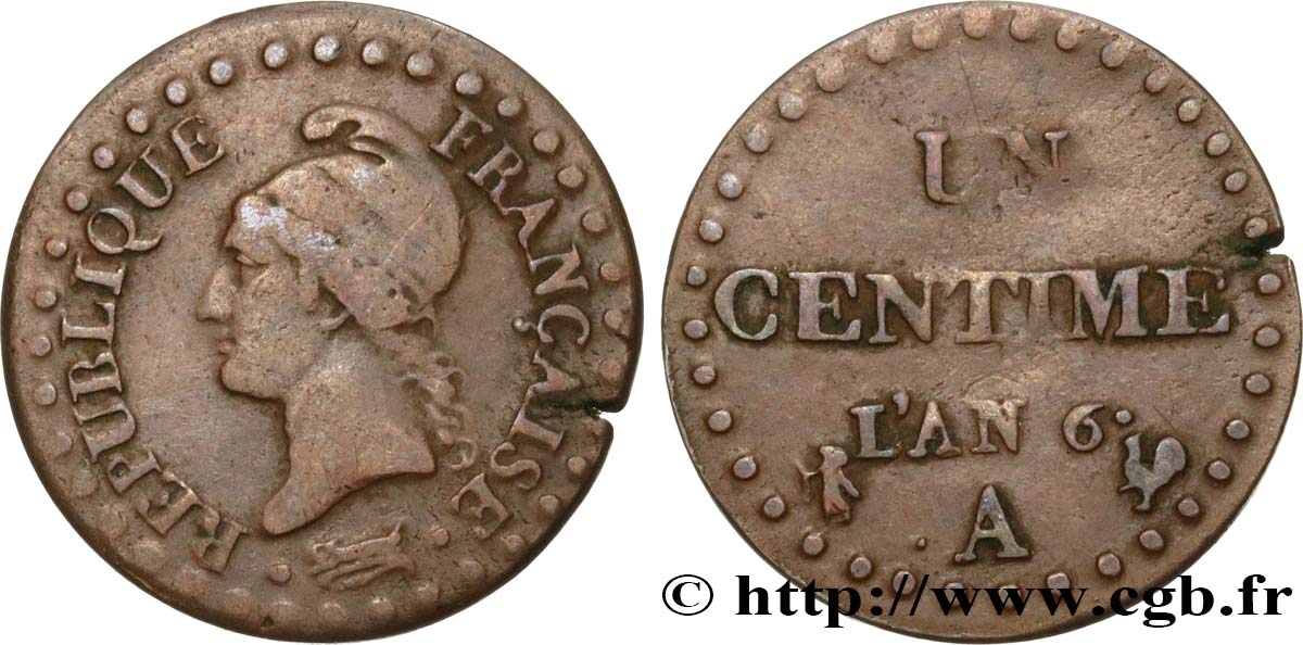 Un centime Dupré 1798 Paris F.100/13 BC20 