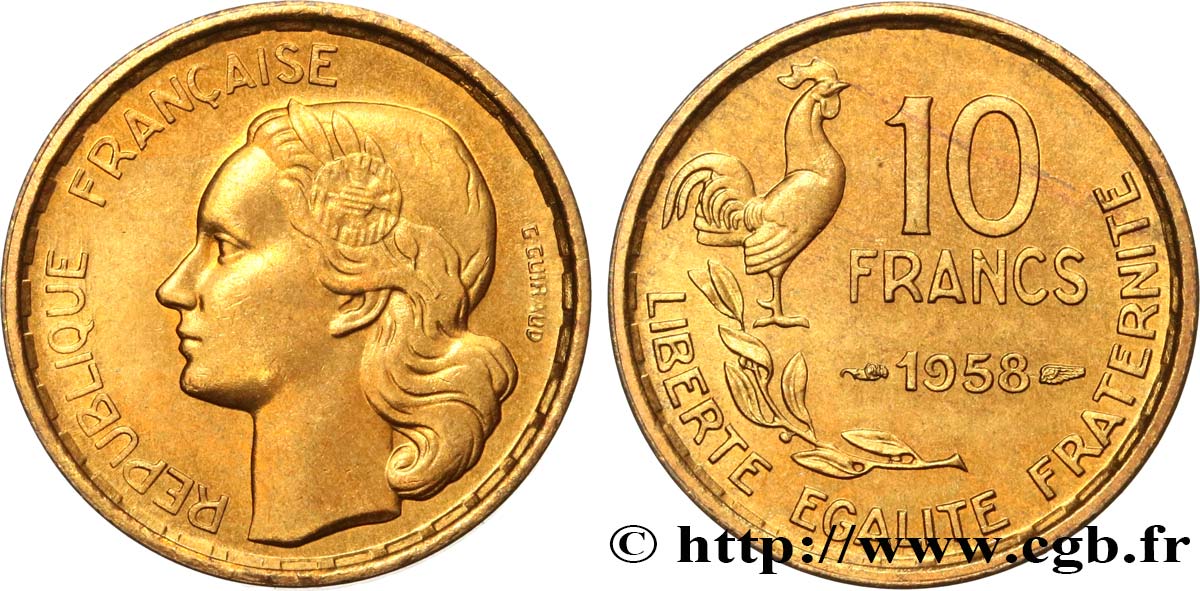 10 francs Guiraud 1958  F.363/14 MS62 