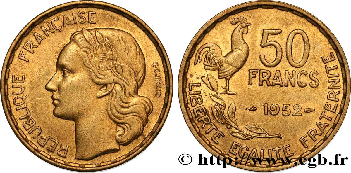 50 francs Guiraud 1952  F.425/8 AU52 