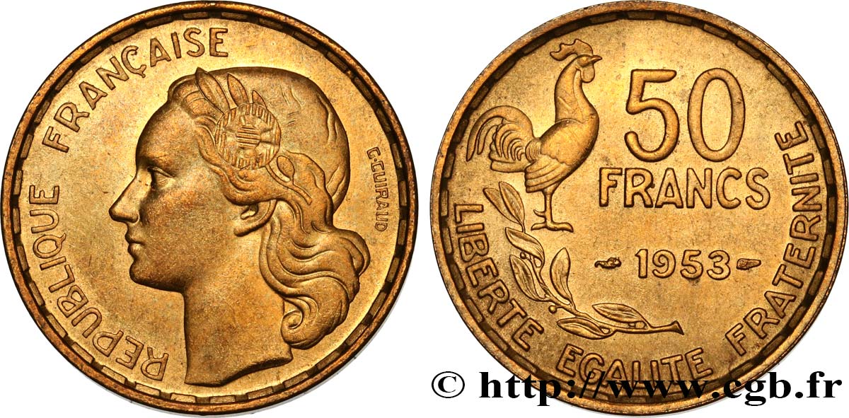 50 francs Guiraud 1953  F.425/10 SUP60 