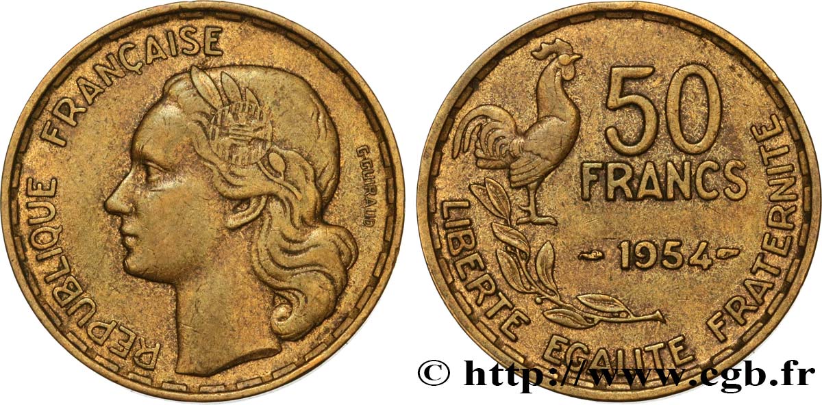 50 francs Guiraud 1954  F.425/12 TB35 