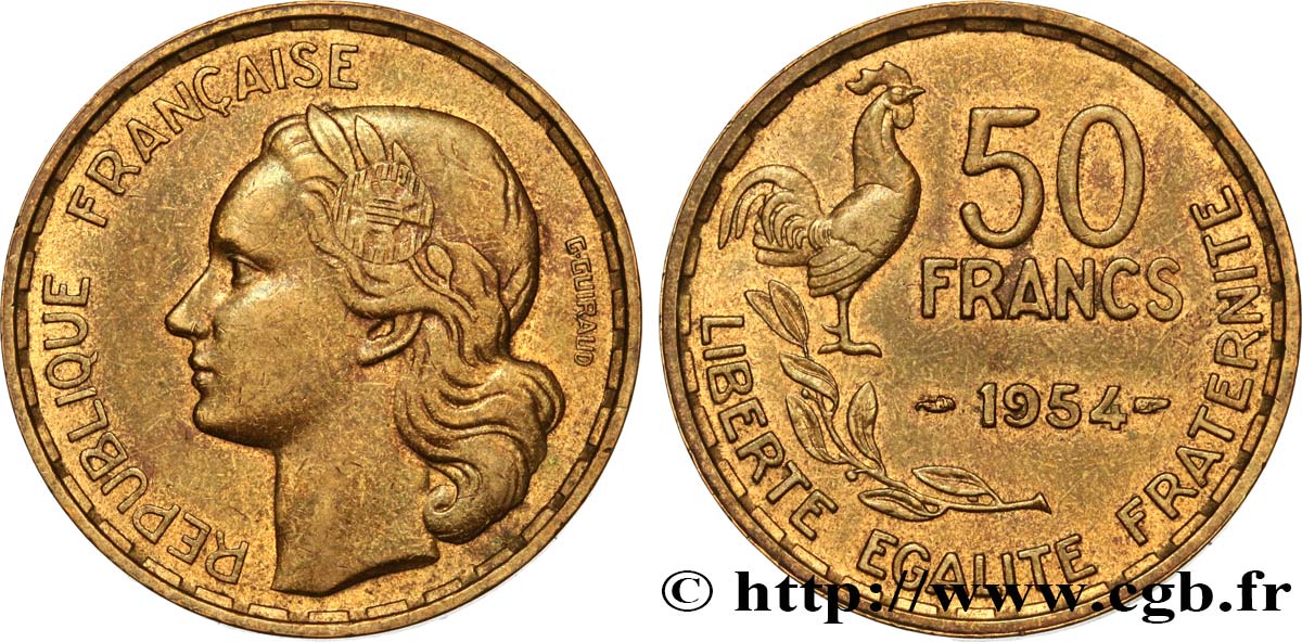 50 francs Guiraud 1954  F.425/12 TTB45 