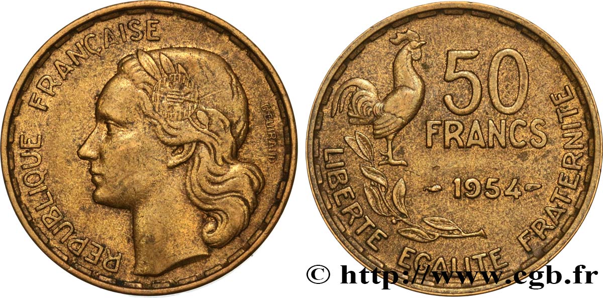 50 francs Guiraud 1954  F.425/12 VF35 