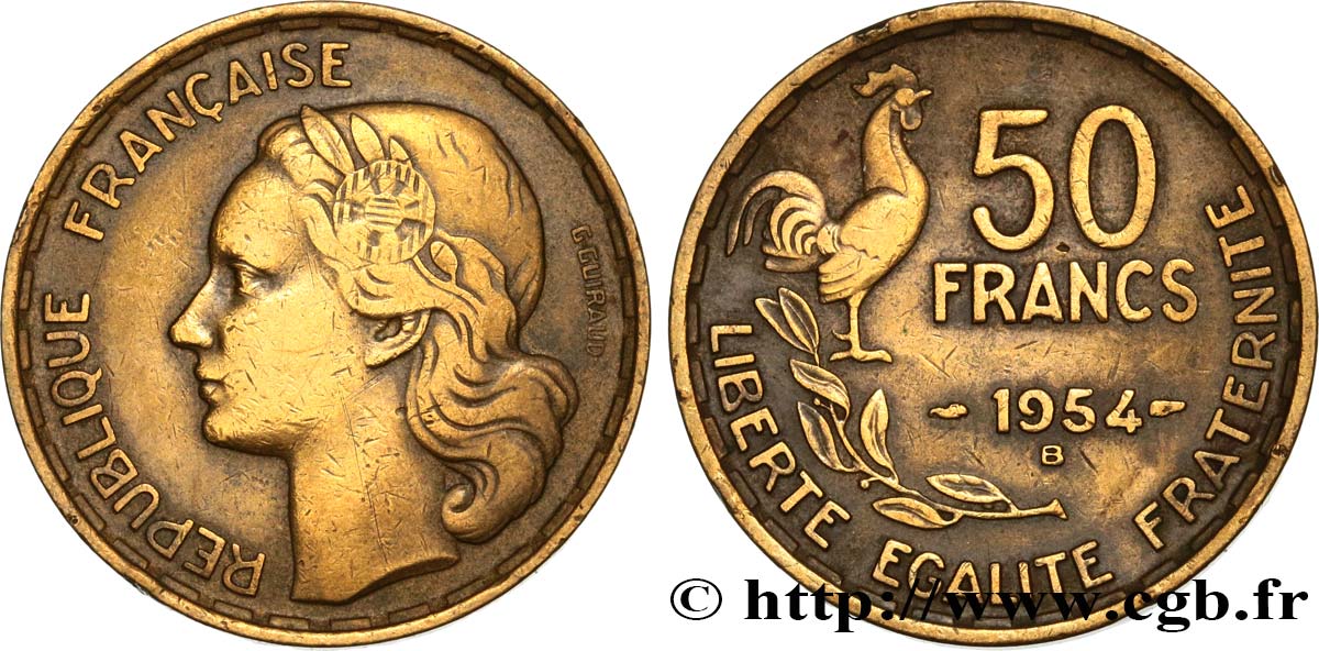 50 francs Guiraud 1954 Beaumont-le-Roger F.425/13 VF 